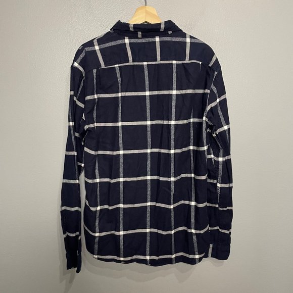 J.CREW MERCANTILE navy plaid slim fit long sleeve flannel size XL - Picture 6 of 6